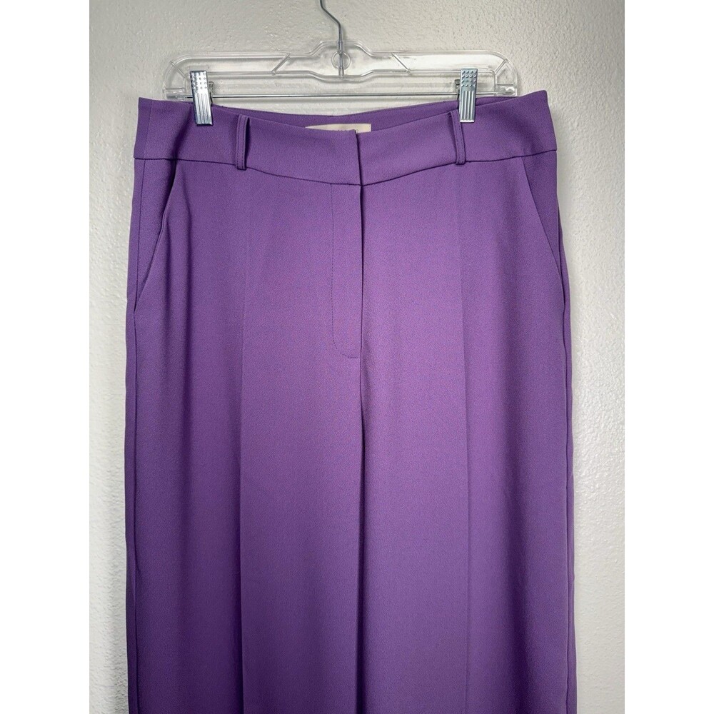Exquise Anthropologie Women’s Wide Leg Lilac Purple Pants Trousers Size Large - Picture 2 of 14